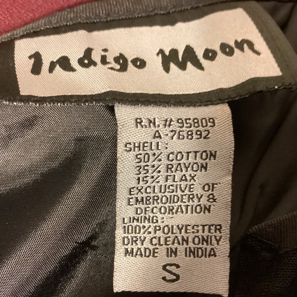 Indigo Moon Embroidered Patchwork Womens Jacket S… - image 5